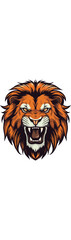 lion head isolated on white, mascot vector