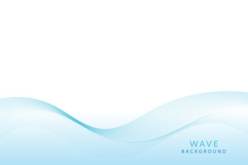 Modern vector background with blue wavy lines.