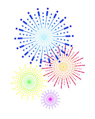 fireworks illustration. simple & modern for new year celebration vector elements