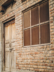 old wooden window in pakistan