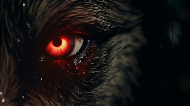 Gleipnir examines fenrir's piercing eyes beautiful image Ai generated art