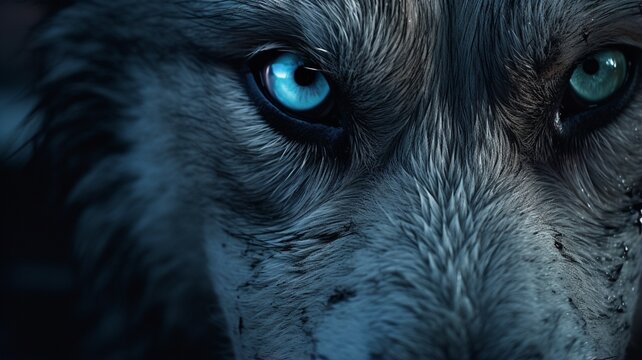 Gleipnir examines fenrir's piercing eyes beautiful image Ai generated art