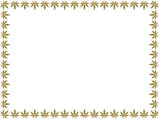 Frame Work Create from Cannabis also known as Marijuana Leaf Silhouette, can use for Decoration, Ornate, Background, Frame, Space for Text of Image, or Graphic Design. Format PNG