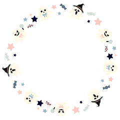 ハロウィン　おばけのフレーム