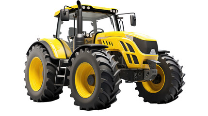 Fototapeta premium 3D render of tractor full option on the transparent background