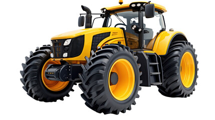 Obraz premium 3D render of tractor full option on the transparent background