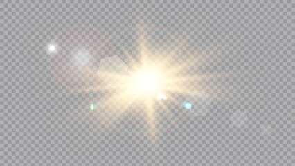 Vector transparent sunlight special lens flare light effect. Stock royalty free vector illustration. PNG	 - obrazy, fototapety, plakaty