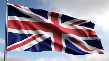 The waving flag of the United Kingdom