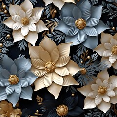 Metallic floral Design