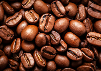 Obraz premium Coffee beans background. AI generated