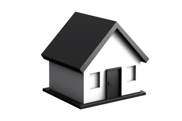 Homey Simplicity 3D Rendered Icon Featuring a Simple House