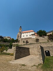 View of Kutna Hora with Saint Barbara's Church that is a UNESCO world heritage site,Czech Republic.Historic center of Kutna Hora, Czech Republic, Europe,Jesuit College(Jezuitsk&aacute; kolej)panorama
