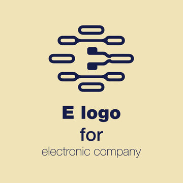 E icon for electronic company