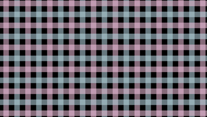 Blue black and pink plaid fabric texture as a background