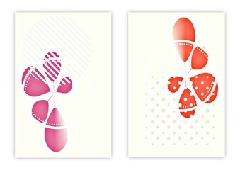 simple abstract drawings. Modern abstract covers set, minimal design for postcard