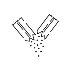 Vector graphic tea line icon and tea cup icon