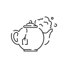 Drink tea. Cup of tea line icon. Cup flat icon. Thin line signs for design logo, visit card. Single high-quality outline symbol. Cup outline pictogram