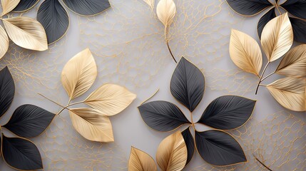 Seamless leaf pattern suitable for greeting cards, designs, wallpapers, lanterns, textiles and illustrations.