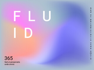 Liquid on colorful background. Bright mesh blurred pattern in pink, blue, green tones.