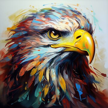 Realistic image of eagle head beautiful art Ai generated art