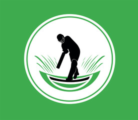 Vector Cricket Team logo manually created