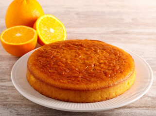 Orange cake, served