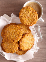 biscuits with cup of coffee