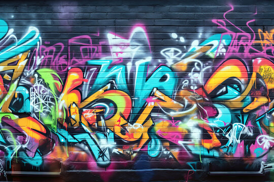 Fototapeta Graffiti on a wall background