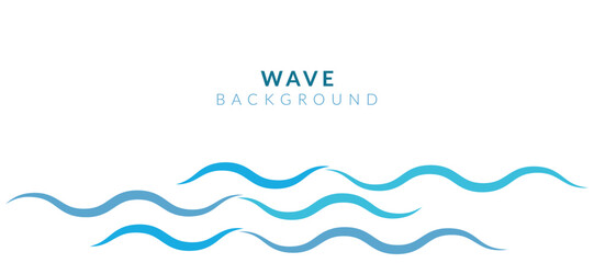 Modern vector background with blue wavy lines.