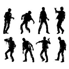 Zombie silhouette, zombie svg, zombie vector, zombie, Halloween clipart, Halloween svg, 