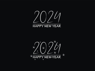 Happy New Year, New Year 2024, New Year, Happy, New, Year, 2024 happy new year, welcome new year, happy new year anniversary, 2024 new year anniversary black white design for you