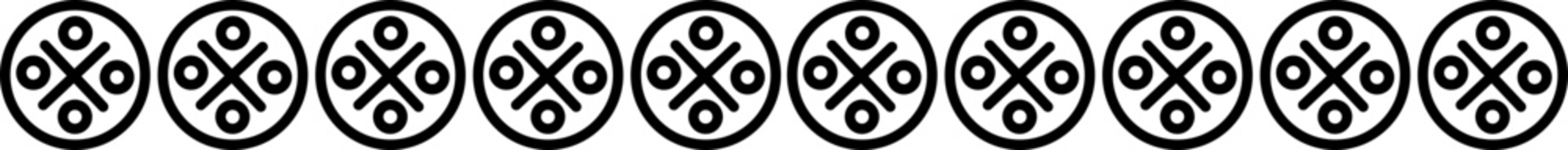 Dots Border Frame Isolated Vector