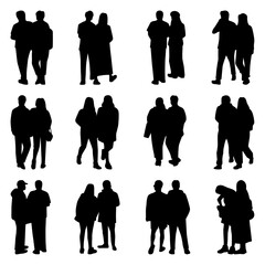 Vector Collection Set of Socialite People Silhouettes	
