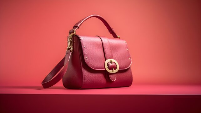 Luxury hand bag on isolated background
