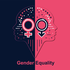 gender equality concept, sexuality concept with male and female, women's rights