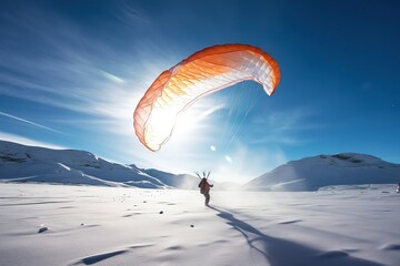 paragliding in the mountains