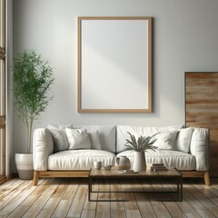 design scene with a sofa
