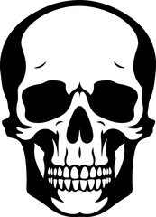 human skull isolated vector illustration hand drawing skeleton sketch. Illustration for Halloween