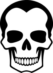 Skull vector illustration. Human head skeleton icon.