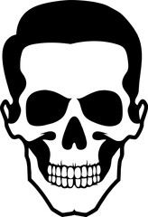 human skull isolated vector illustration hand drawing skeleton sketch. Illustration for Halloween