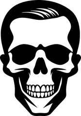 Skull vector illustration. Human head skeleton icon.