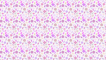 Colorful floral background pattern. Pink floral background pattern. Pink flower shapes background. 