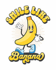 Mascot Banana Vector Art, Illustration and Graphic