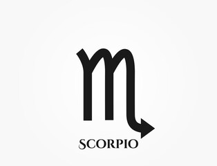 scorpio zodiac symbol. astrological and horoscope icon. isolated vector image