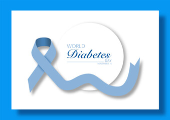 Creative illustration, poster or banner of world diabetes day awareness.	