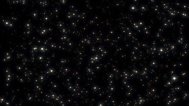Stars glowing abstract motion background shining particles loop video animation.