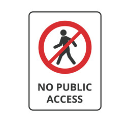 Isolated No Public Access Sign