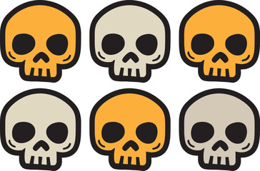 Pattern of skulls