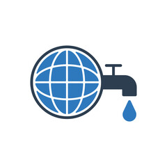 Save World Water Icon