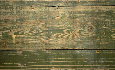 Photo of a green wood texture.Military background of a wooden box from shells.Vintage box. - obrazy, fototapety, plakaty
